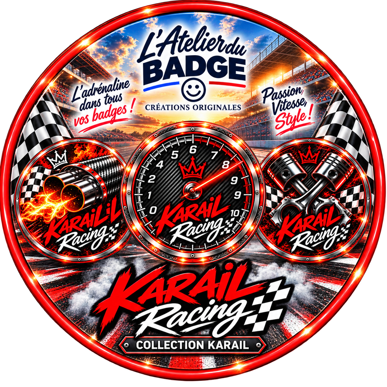 Badge KARAIL Racing – 58 mm
